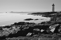 New Castle, NH - Portsmouth Harbor Light - Black and White